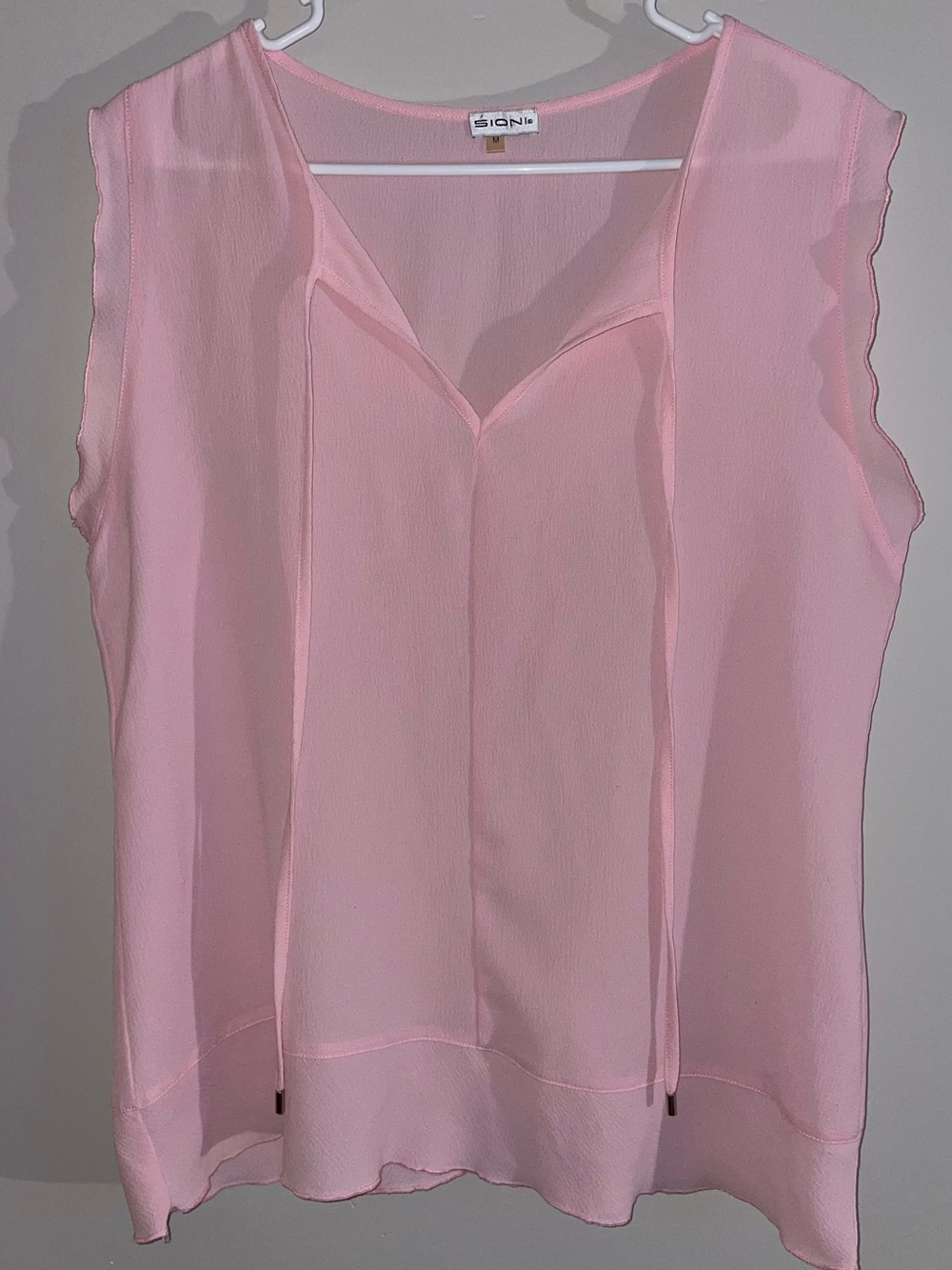 Sioni Light Pink V-Neck Sleeveless Camisole